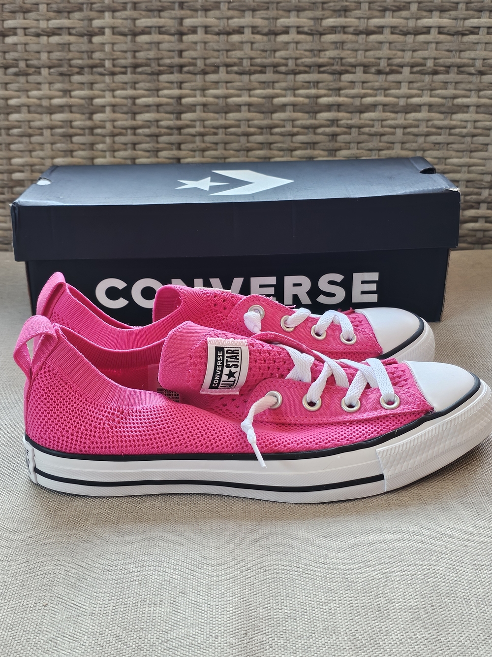 Converse Womens Low Top Slip On Sneakers - Hot Pink